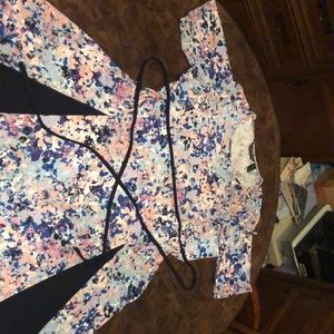 Multi-colored paint splatter dress